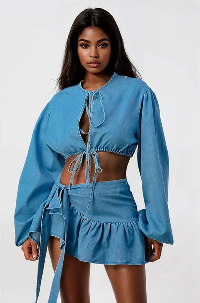 Denim Dreams Two-Piece Set