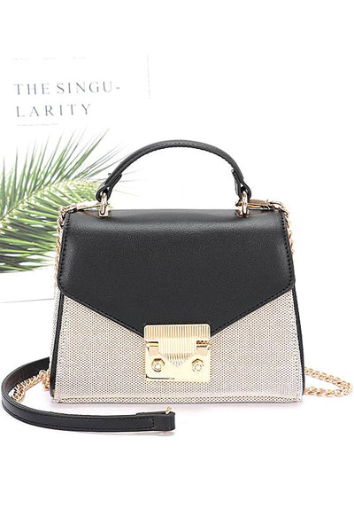 Canvas 2 Tone Pocketbook Swing Bag