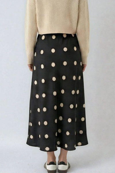 Vintage Polka Dot Midi Skirt