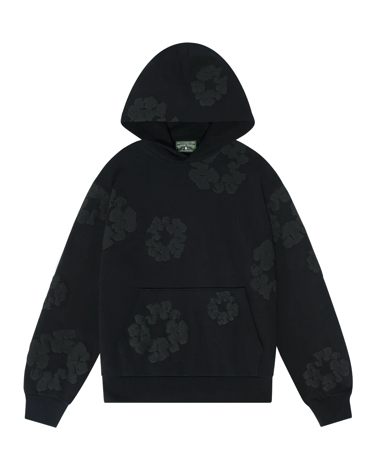 Mono Cotton Wreath Hoodie (Black) - D013006140
