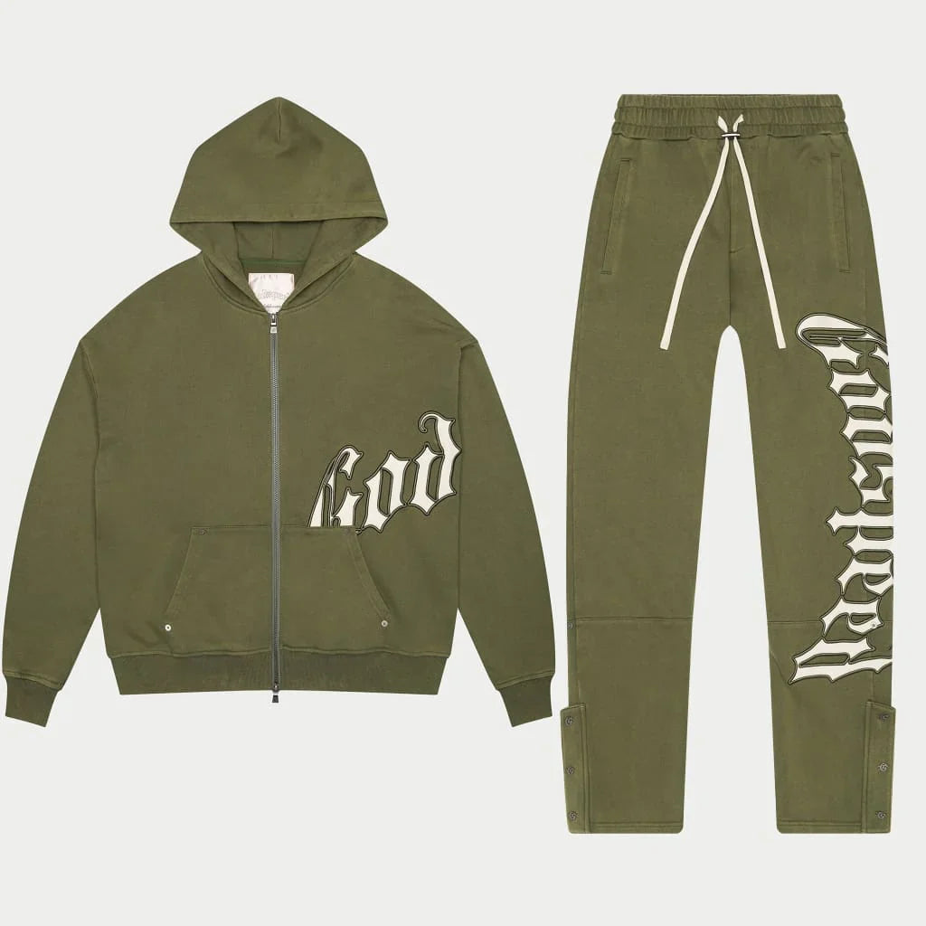 OG Logo Sweatsuit V2 (Olive) - GOGLSV2OLV