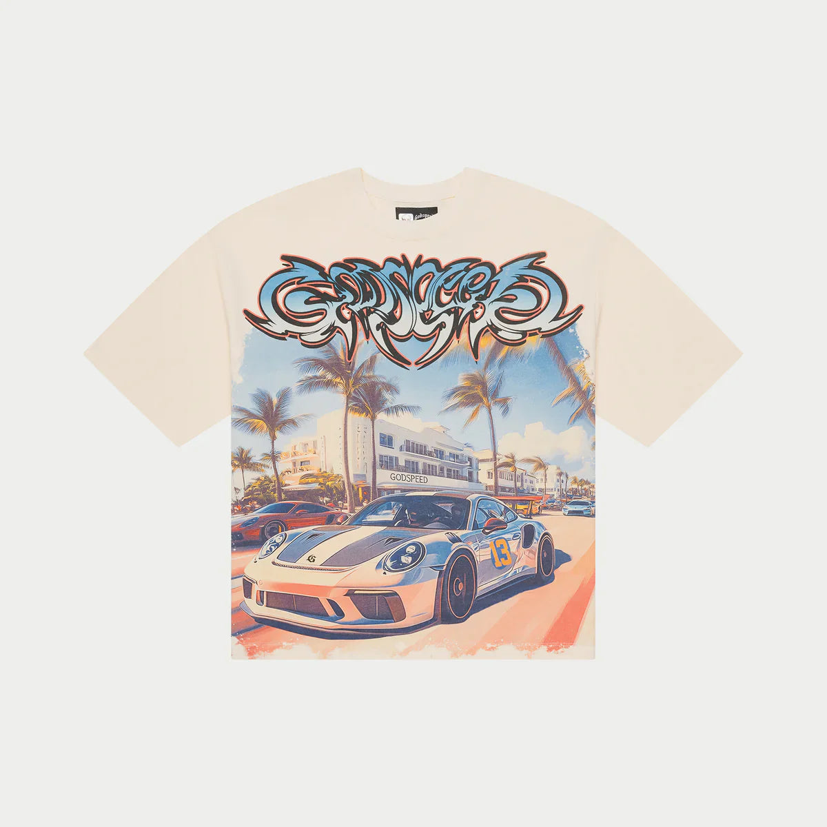Car Meet Miami T-Shirt (Bone) - GSCMMBNE