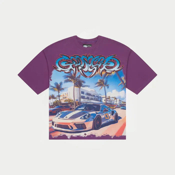 Car Meet Miami T-Shirt (Purple Wash) - GSCMMPURPLW