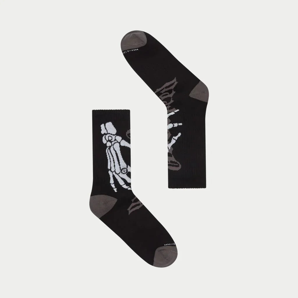 Ten Toes Down Sock (Black/Grey) - GSTTDSBLKGRY
