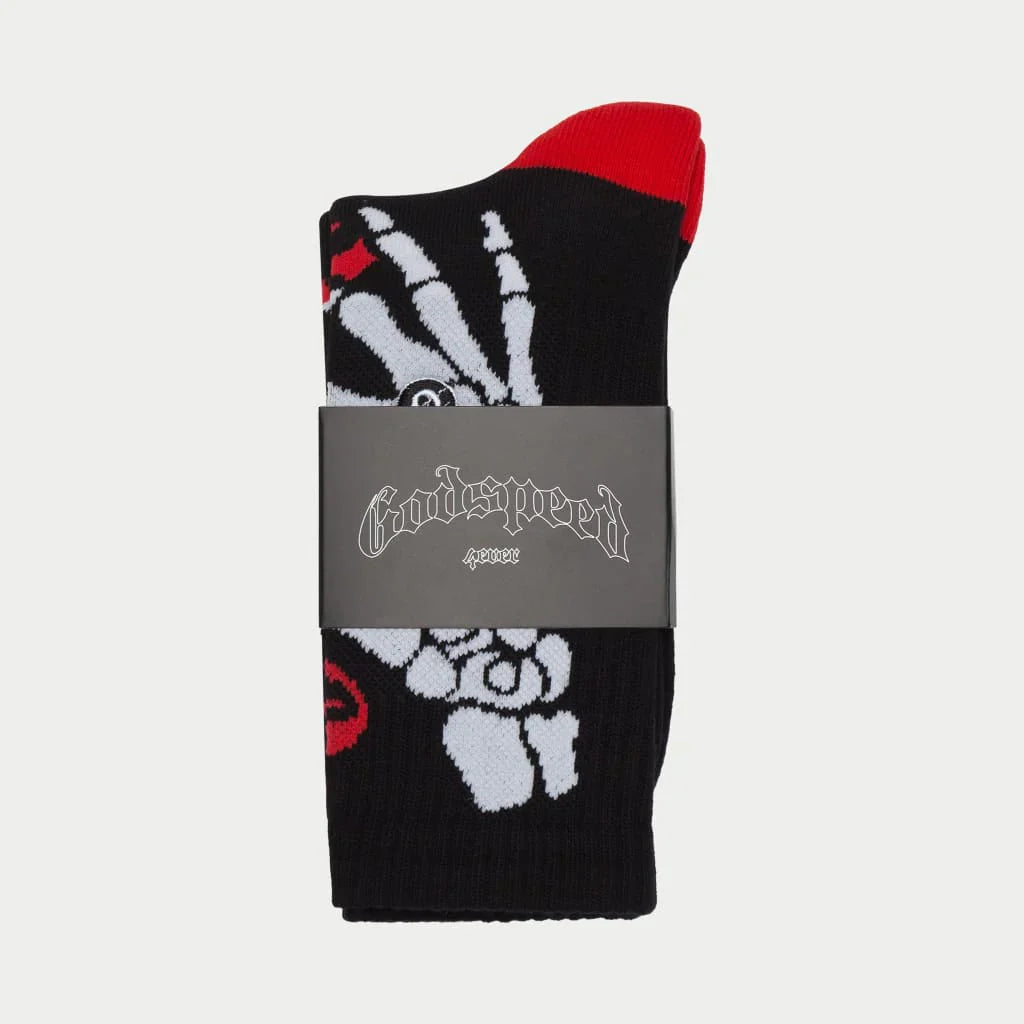 Ten Toes Down Sock (Black/Red) - GSTTDSBLKRED