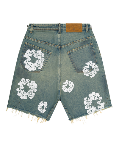Dirty Wash Wreath Short Light Wash