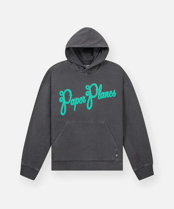 Ps Script Puff Print Hoodie (Washed Black) - PP310016WSDBLK
