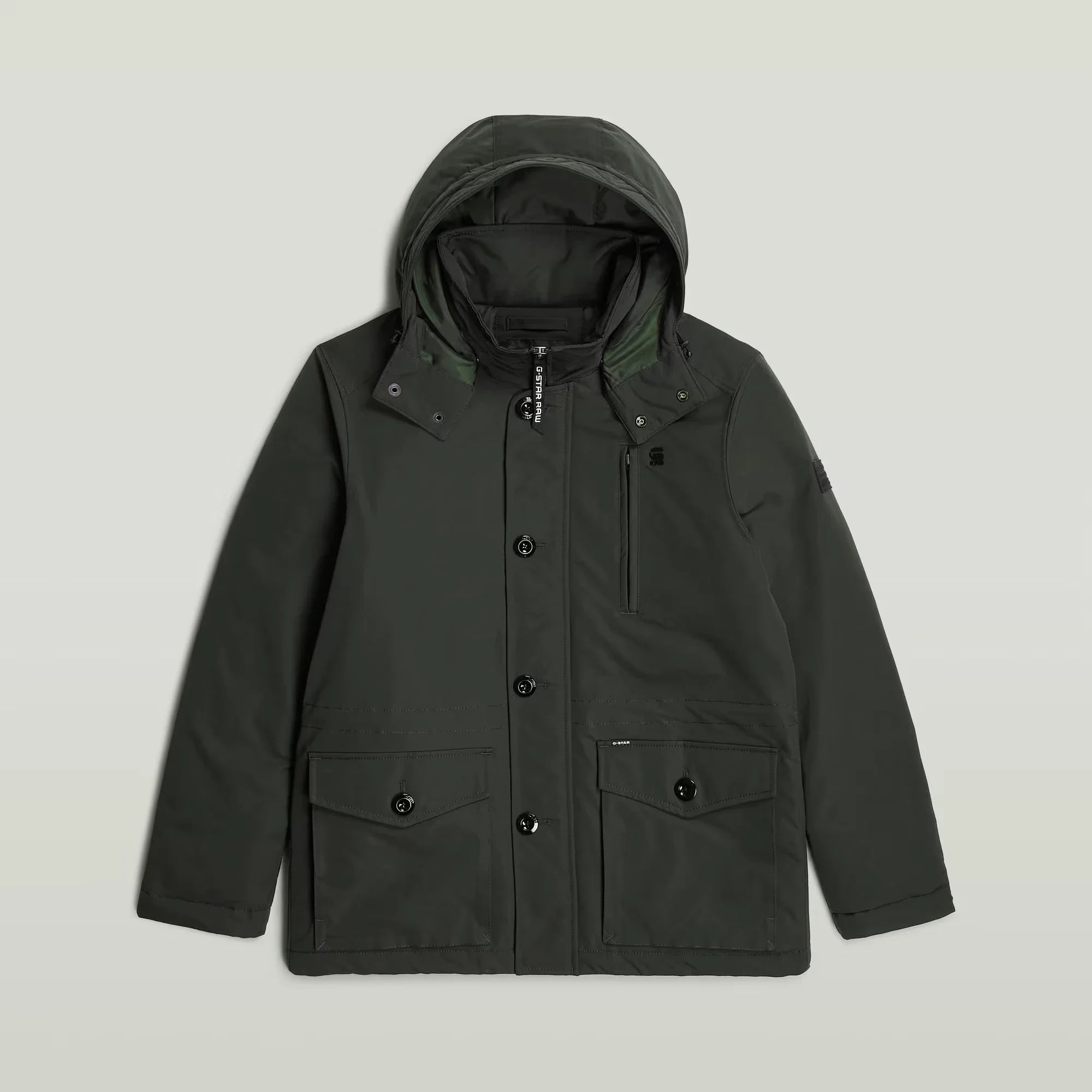 Vodan Padded Hooded Jacket (Asfalt) - D26403-D908-995