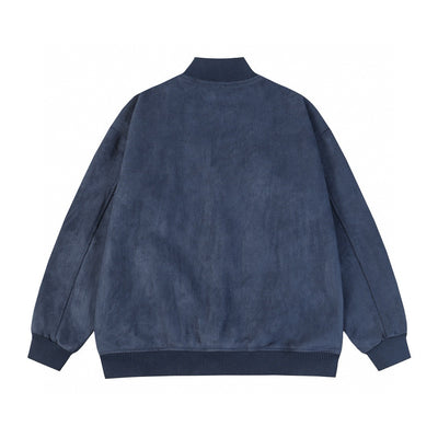 Louis Vuitton varsity jacket with the "LV Lovers" logo.