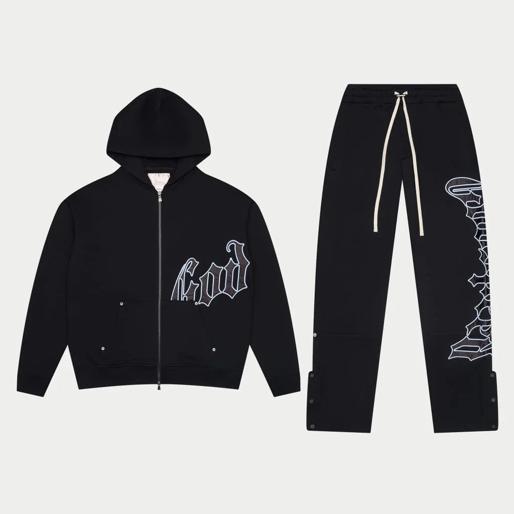 OG Logo Sweatsuit V2 Hoodie (Blk/Light Blue) - GOGLSWTV2LBLU