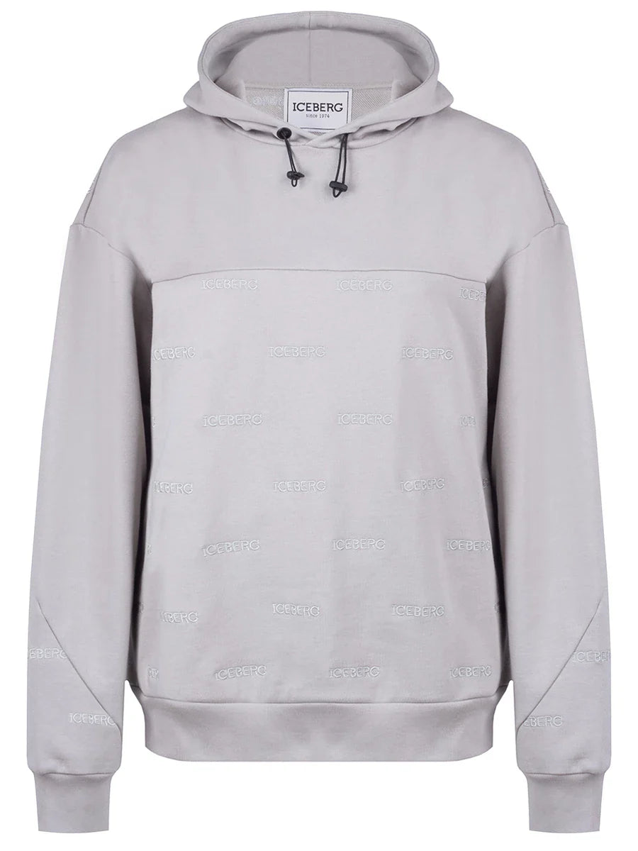 Allover Logo Pullover Hoody (Oyester) - I24E06163001323