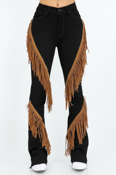 Western Fringe Boot Cut Jean