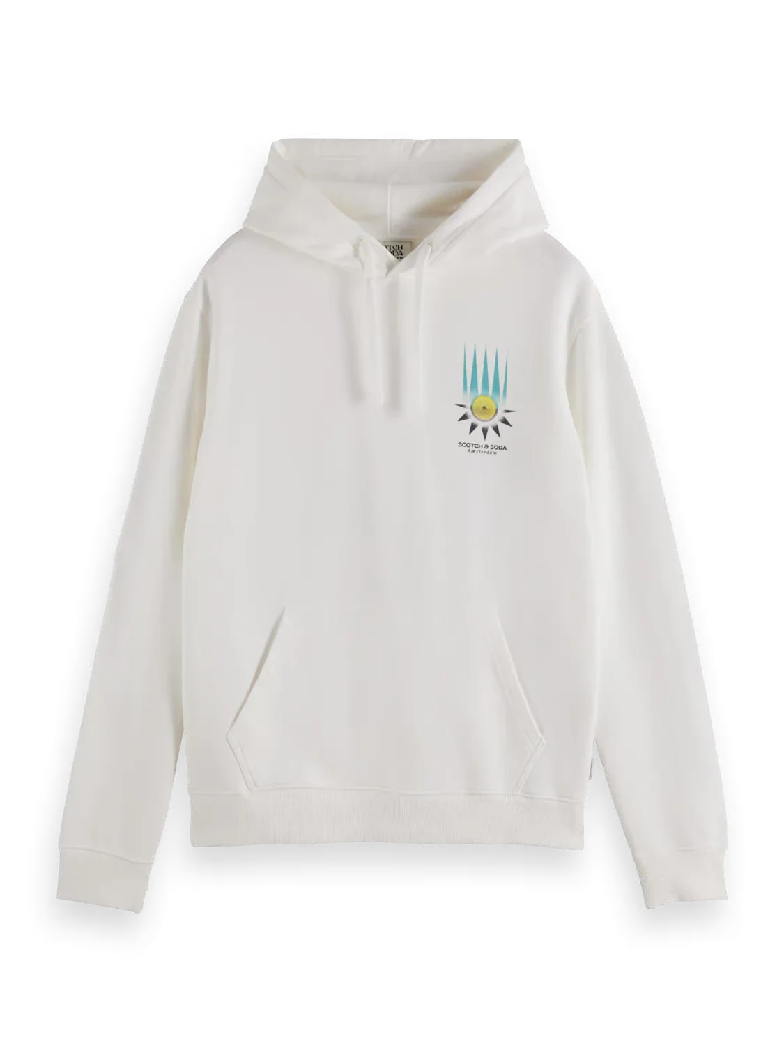 Regular-Fit Printed Artwork Hoodie (Swan) - 180075101