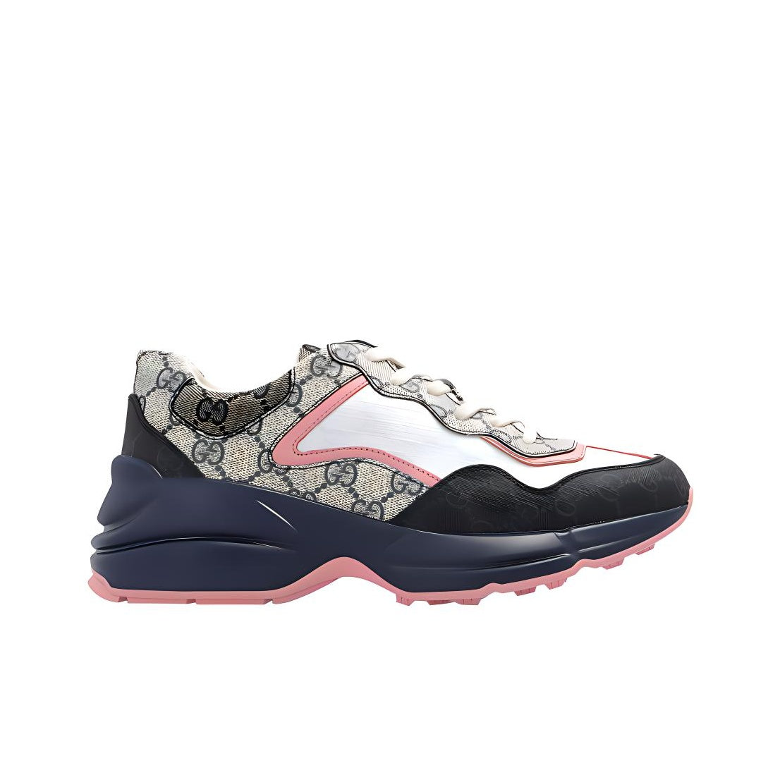 GUCCI RHYTON &amp;#39;BEIGE BLUE MONOGRAM&amp;#39;