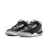 Air Jordan 3 Green Glow - Classic White Leather Upper with Black Accents and Vibrant Highlights