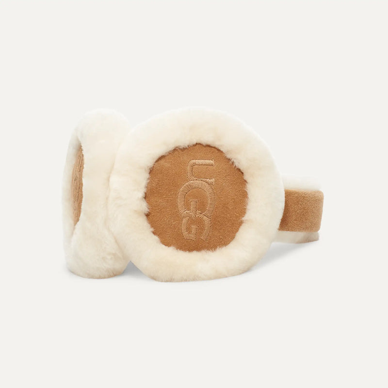 Sheepskin Embroidery Earmuff