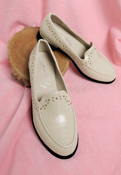 Gonia Studded Faux Leather Loafers