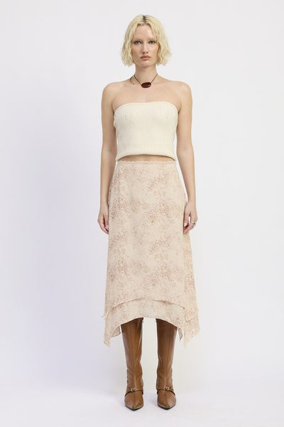 MID RISE BILLOWY A LINE SKIRT