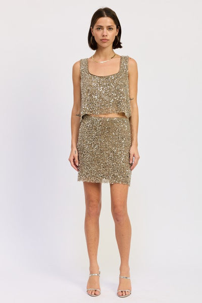 MINI SEQUIN SKIRT