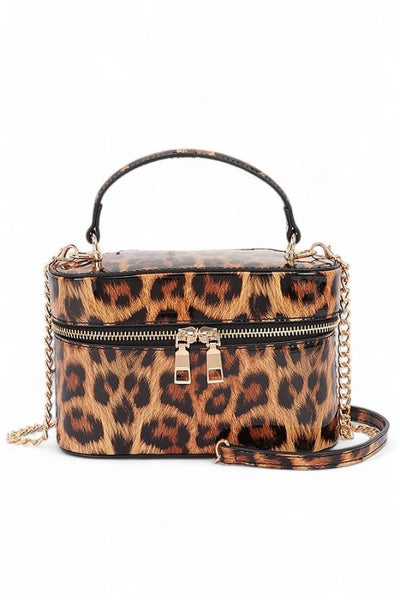 Top Handle Patent Finish Convertible Crossbody Bag