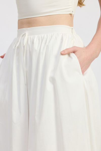 FULL SHRERED MIDI SKIRT