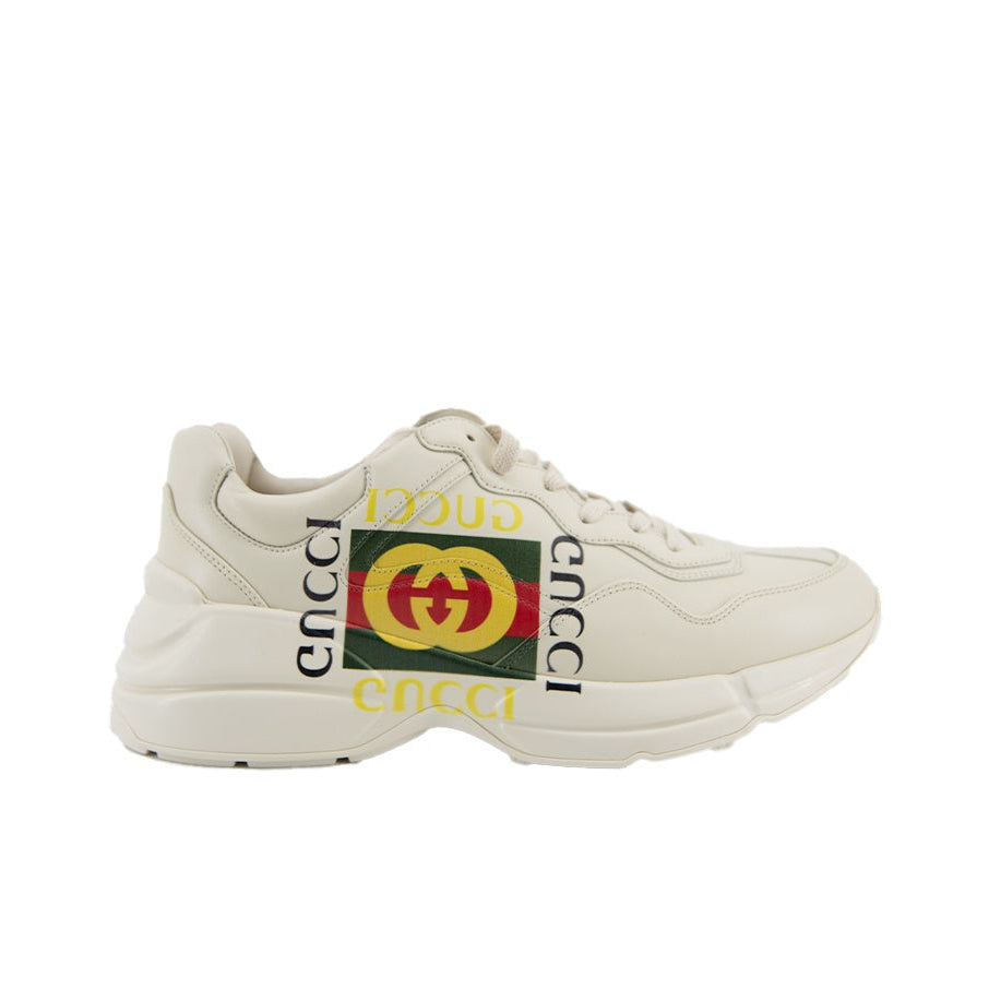 GUCCI RHYTON LEATHER SNEAKER &amp;#39;VINTAGE LOGO&amp;#39;
