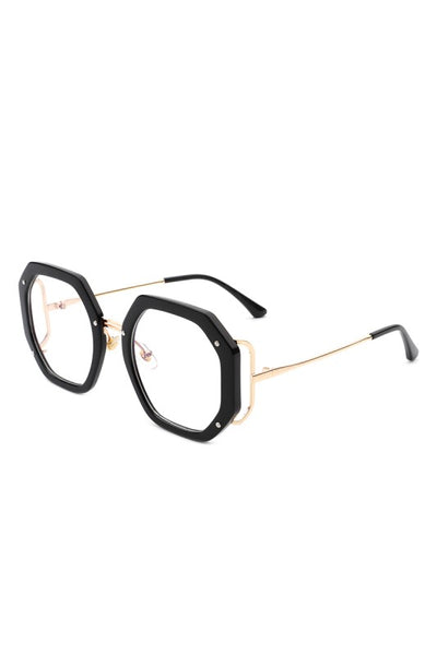 Round Geometric Blue Light Blocker Glasses