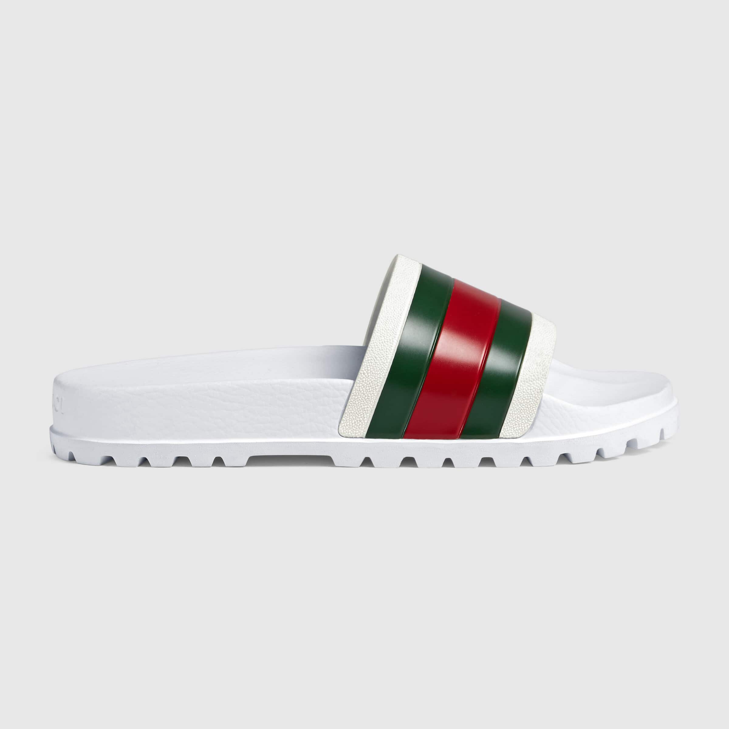 GUCCI WEB SLIDE SANDALWHITE