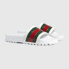 GUCCI WEB SLIDE SANDALWHITE