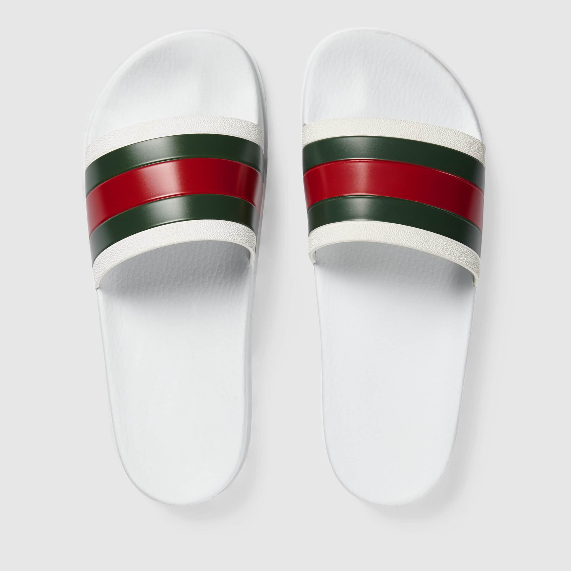 GUCCI WEB SLIDE SANDALWHITE