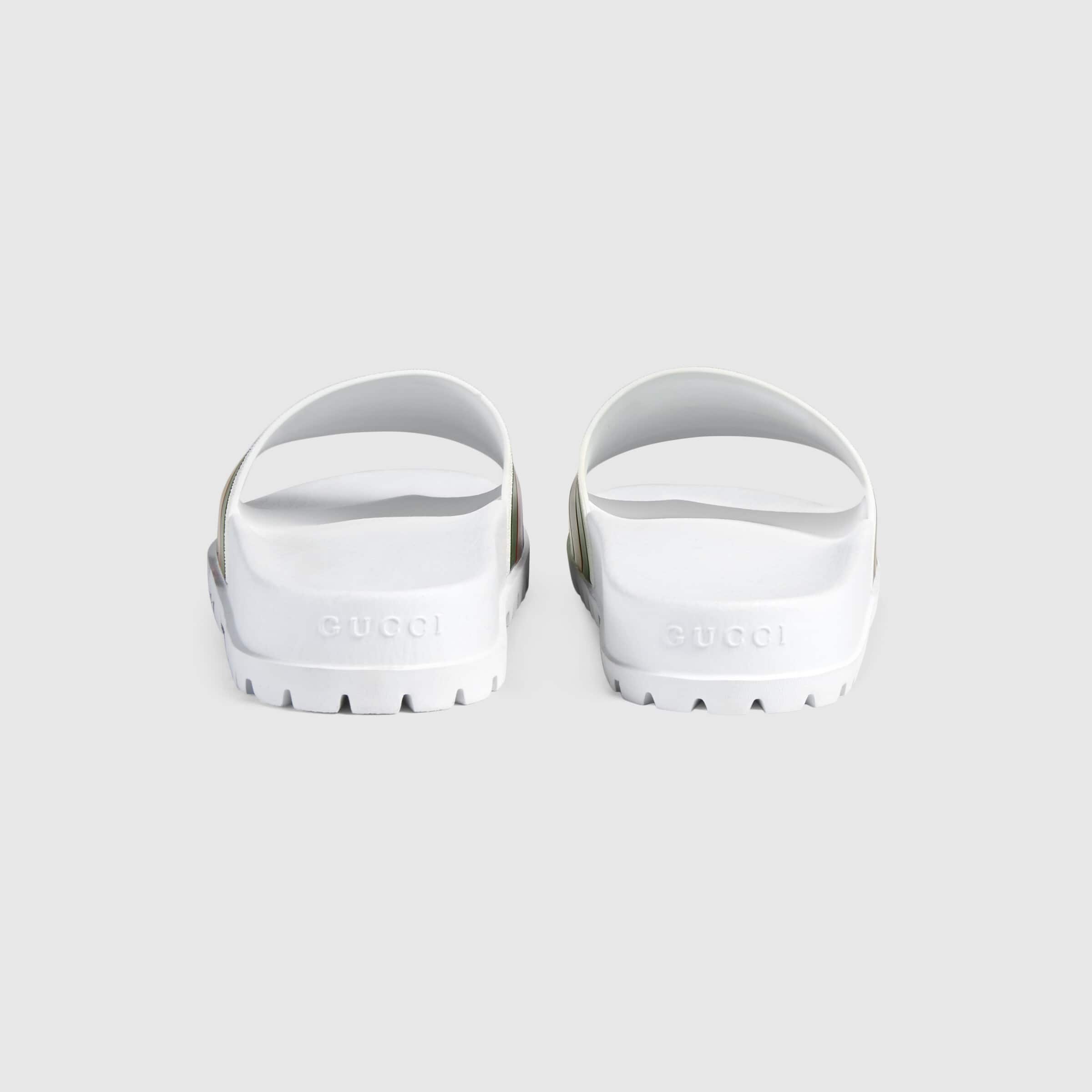 GUCCI WEB SLIDE SANDALWHITE