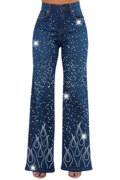 Glam High Waisted Sparkle Denim