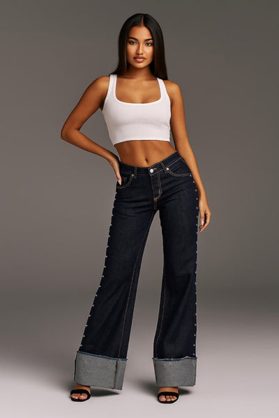 Gary Studded Low Rise Jean