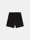 RELAXED PULL ON SWEATSHORT - BLACK