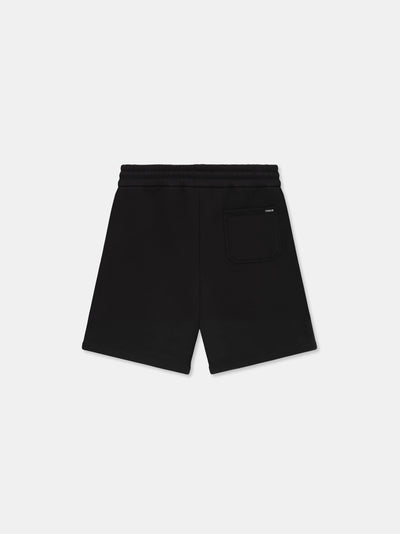 RELAXED PULL ON SWEATSHORT - BLACK