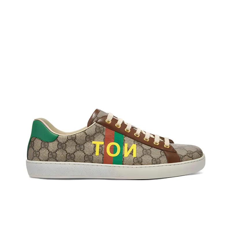 GUCCI ACE &amp;#39;FAKE/NOT PRINT&amp;#39;