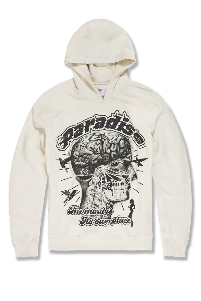 Cranial Paradise Pullover Hoodie (Bone) - 8626HBNE