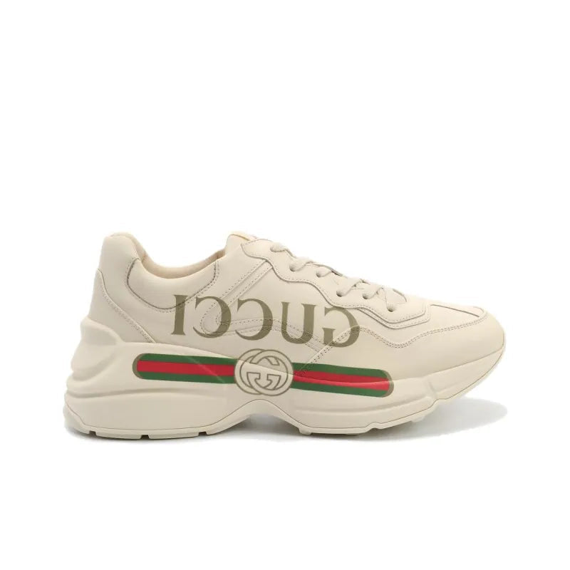 GUCCI RHYTON LEATHER SNEAKER &amp;#39;LOGO&amp;#39;