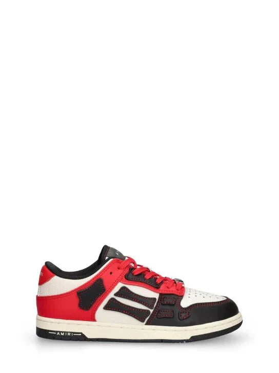 Amiri ‘Skel-Top’ Low-Top Sneakers Black, Red &amp; White