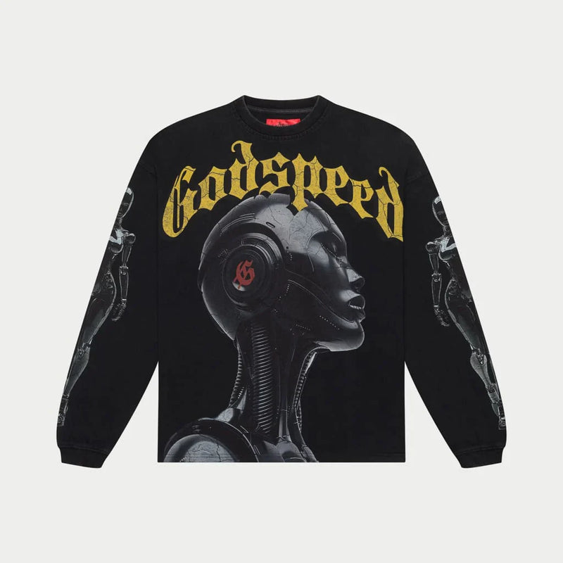 Alexa LS T-Shirt (Black wash) - GALXTLSBLKWSH