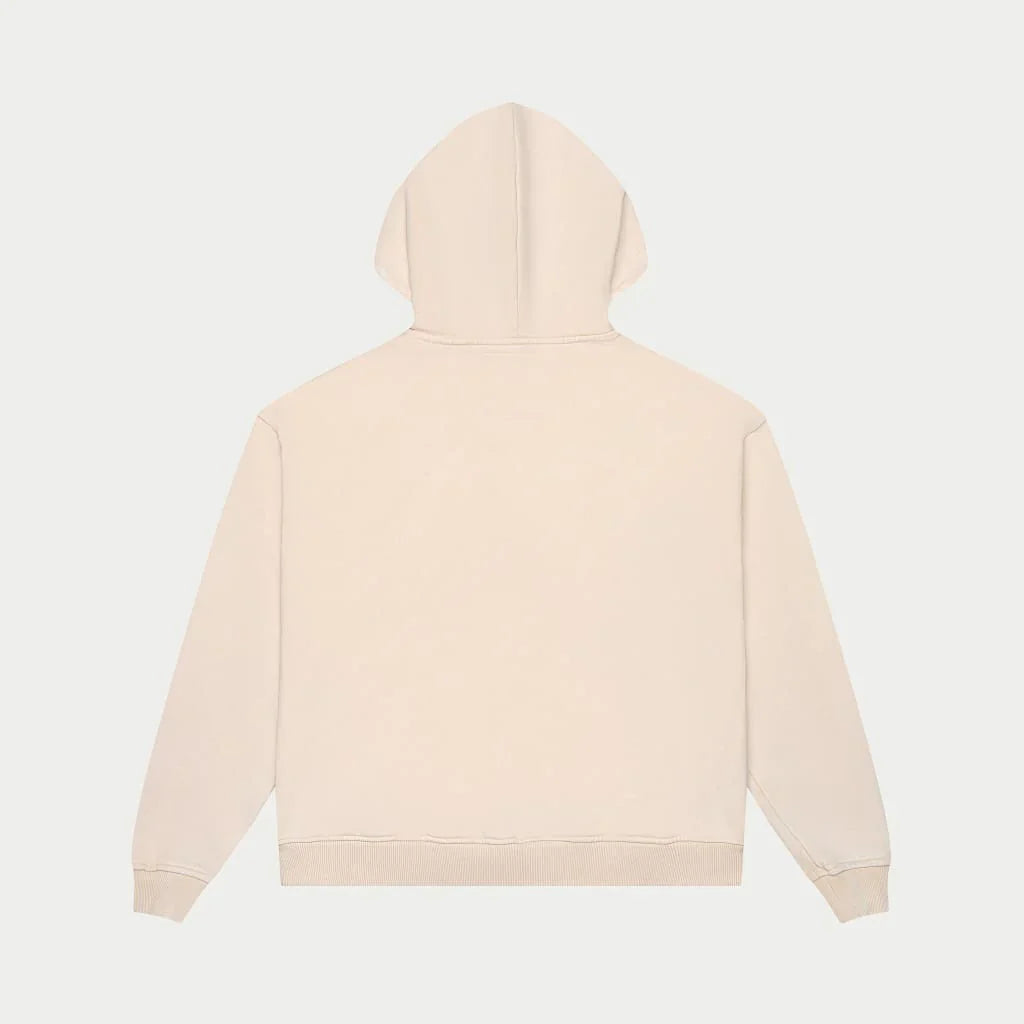 Mankind vs Ai Embroidered Hoodie (Bone) - GMNVSAIZIPHDBNE