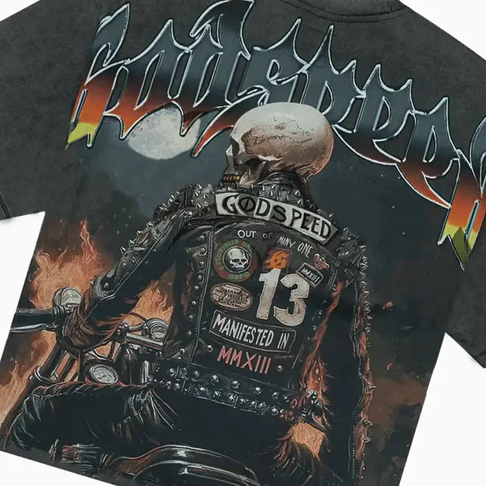 Godspeed Biker Nation (Grey Wash) - GSBNGRYWSH