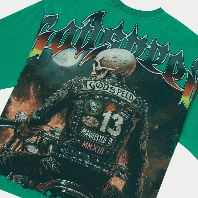 Godspeed Biker Nation Tee (Shamrock) - GSBNSHRO