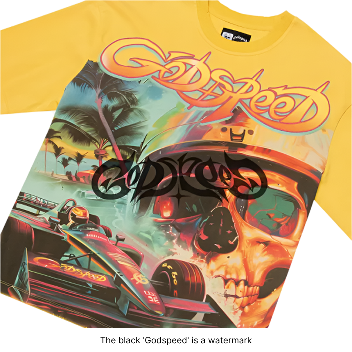 F1 Finishline Tee (Yellow Wash) - GSF1FNSYLW
