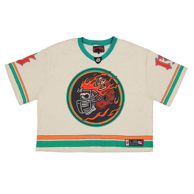 First Down Jersey (Bone/Teal/Orange) - GSFDJRBNETLORG