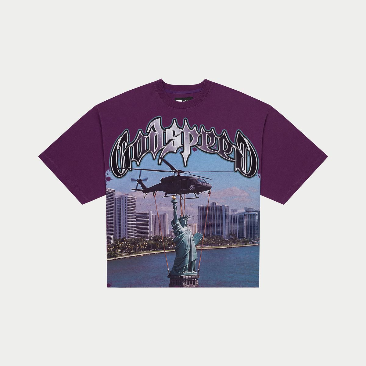 JFK To Mia T-Shirt (Purple Wash) - GSJTMPWSH