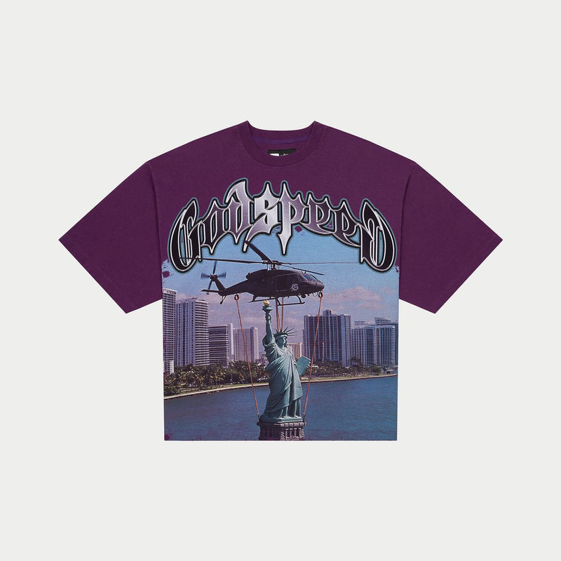 JFK To Mia T-Shirt (Purple Wash) - GSJTMPWSH