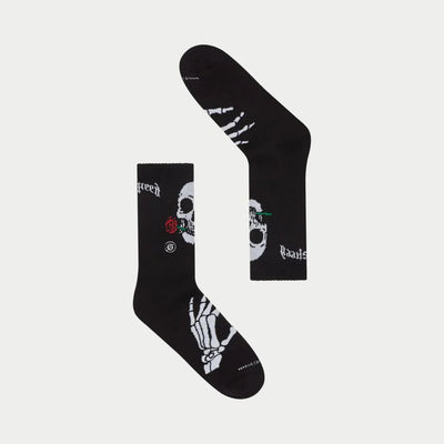 Skull Rose Sock (Black) - GSSRSBLK