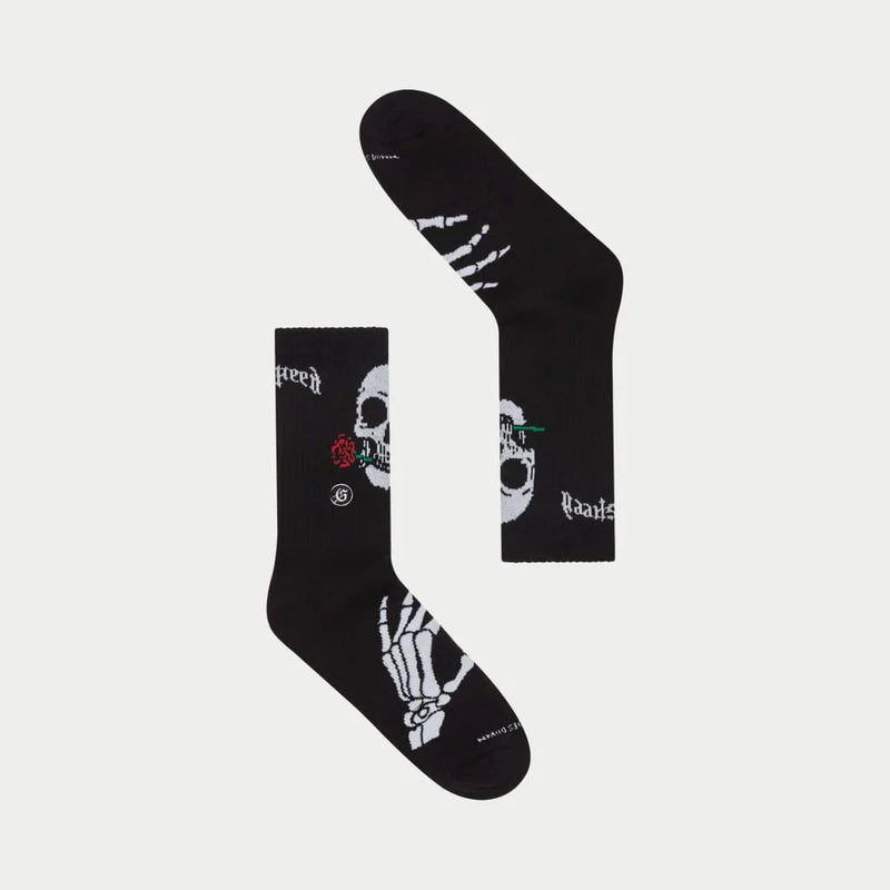Skull Rose Sock (Black) - GSSRSBLK