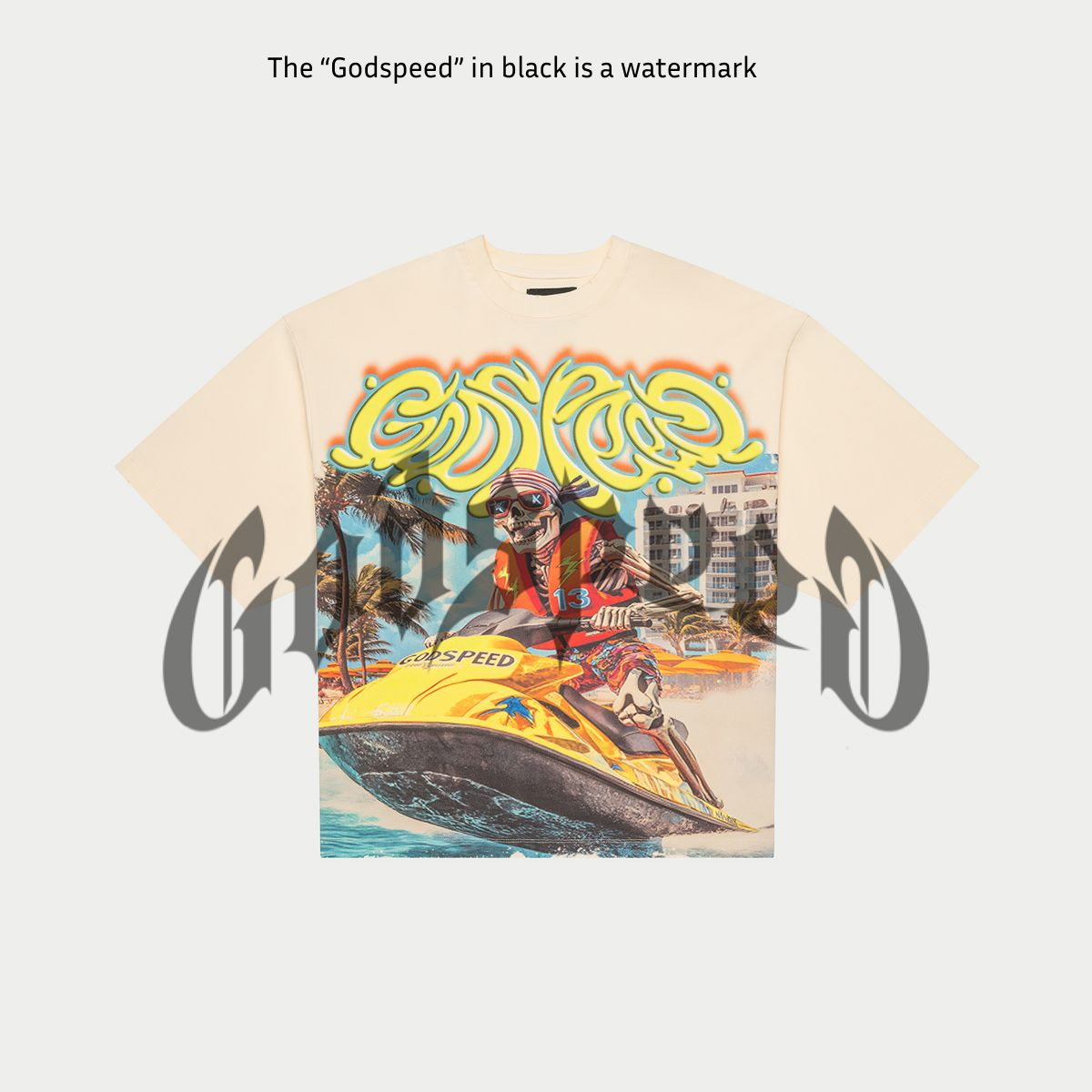 Wave Runner T-Shirt (Bone) - GSWRBNE